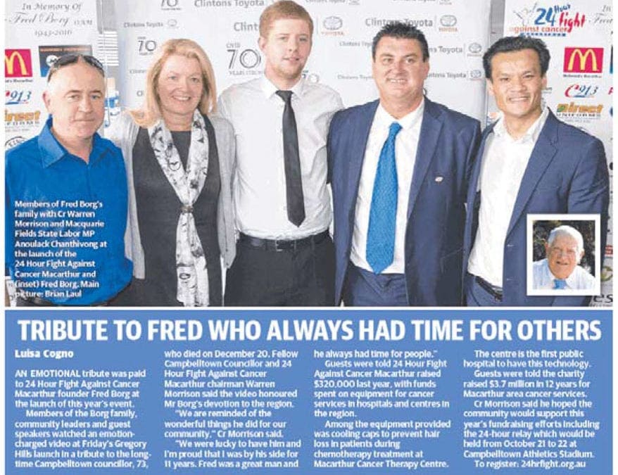 Tribute to Fred who always had time for others