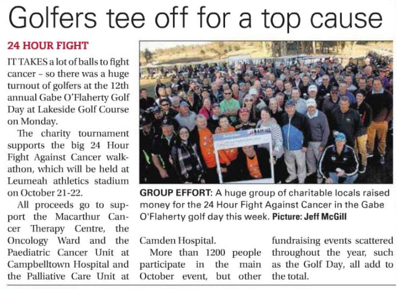 Golfers tee off for a top cause
